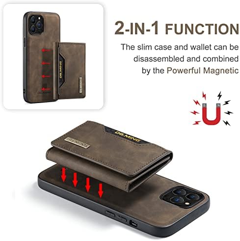 Калъфи за телефони с кожена чантата SZHAIYU, Съвместими с iPhone 14 Pro Max, Калъф с картодържателя За мъже 6,7