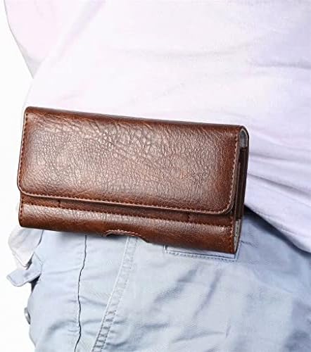 KFJBX Кожена Поясная чанта с клип за колан, калъф за телефон, Мъжки Подвесная чанта-кобур, Калъф за телефон, чанта-кобур (Цвят: D, размер: 5,5-6,3 инча)