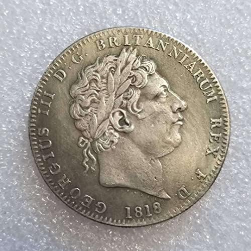 Старинни Занаяти 1818 Година Британският Сребърна Доларовата Монета от Посребрена Мед #2011