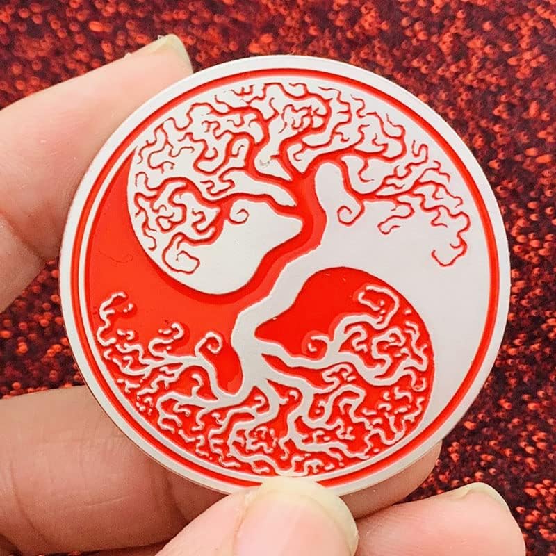 Китайското Дървото на Живота ин и ян, Златна Възпоменателна Медал, Колекционерски Монети, Четири Свещени Звяр, Златни