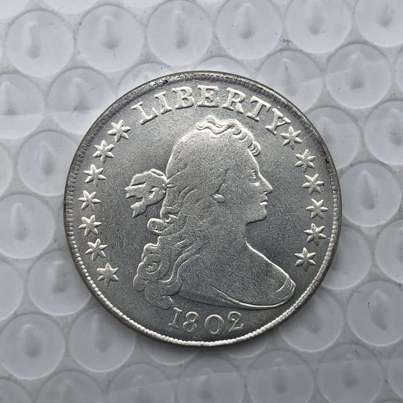 1802 Американски Монети, Месинг Със Сребърно Покритие, Монети Старинни Занаяти Чуждестранни Възпоменателни Монети