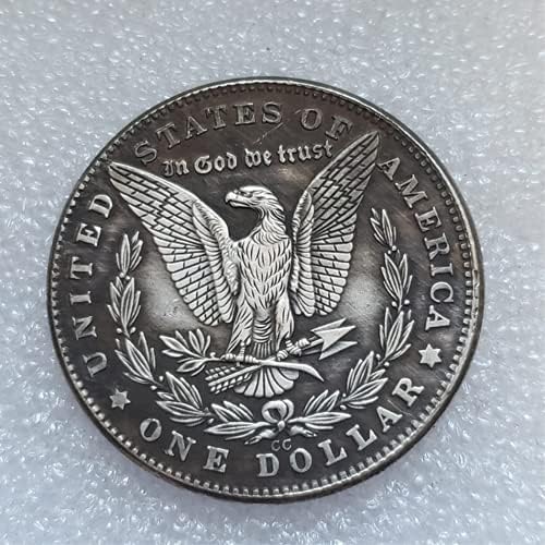 Копие Kocreat 1881 г., Монета американски Скитник - Художници и Момичета, сребърно покритие Копие на Сувенирни Монети във вид на Долара Морган, Монета на Повикване, Щастли