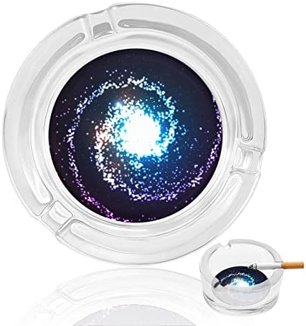 Космическа Мъглявината Galaxy Хидромасажни Стъклени Пепелници за Цигари, Ветрозащитный кофа за Боклук, Необичайни