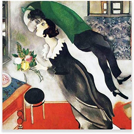 Марк Шагал Платно Стенно Изкуство - Щампи на рождения си Ден - Сюрреализъм Възпроизвеждане на картини с маслени