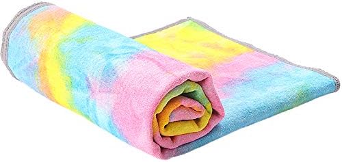 Кърпа за подложка за йога с градиентной цвят ASDFGH, Преносимо, с противоскользящими силиконови точки, с Топла Кърпа