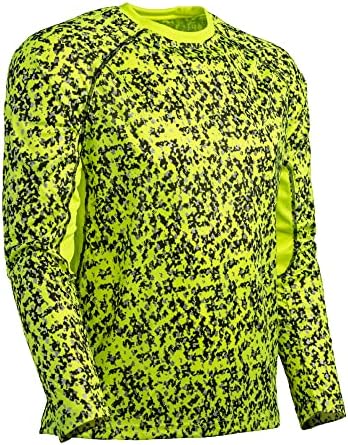 Мъжки Светоотражающая Тренировочная Риза с дълъг ръкав WILDSPARK Digicamo Performance Висока видимост UPF 50+ Защита От Слънцето - основни вар /Черен