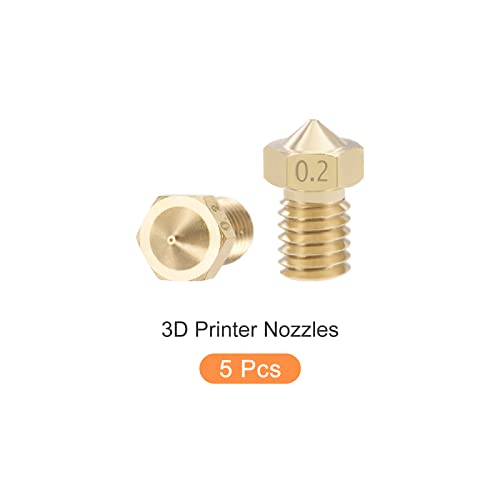Дюза за 3D-принтер METALLIXITY (M6x0,2 мм) 5 бр., Екструдер с Месингови Дюзи - за 3D-принтер V5 V6