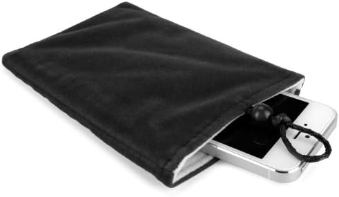 Калъф BoxWave, който е Съвместим с засовом за сензорния екран Schlage Encode Camelot (калъф от BoxWave) - Кадифена торбичка, ръкав от мека велюровой плат с шнурком - Черно jet black
