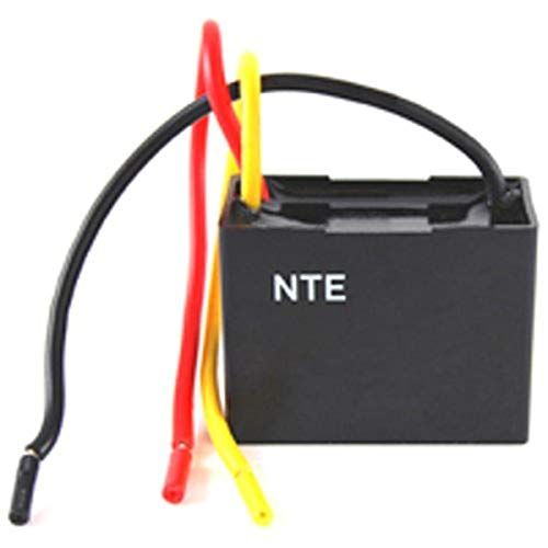 Кондензатор монтаж на таван фенове от полиестер серия NTE Electronics CFC-2/4,5 CFC, 3 Жици, 125/250 В променлив ток, капацитет 2,0/4,5 Мат