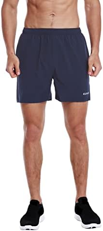 EZRUN Мъжки Спортни Шорти за Бягане с дължина 5 См, бързо съхнещи Леки Спортни къси Панталони с Външни Джобове с Цип