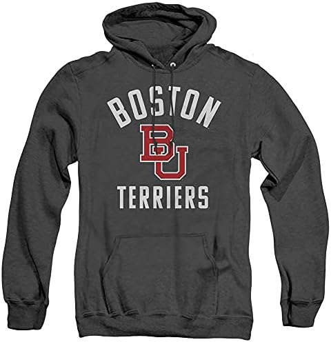 Официалната hoody с качулка за възрастни Унисекс с логото на Бостънския университет One Color Terriers