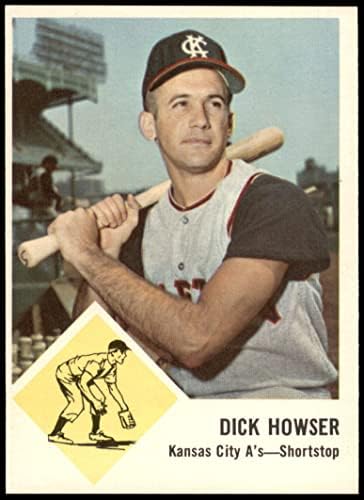 1963 Fleer # 15 Дик Хаузър Канзас Сити Атлетикс (Бейзболна картичка), БИВШ атлетикс